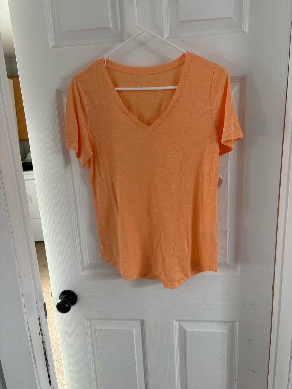 Ricki's Peach V-Neck Short Sleeve Tee